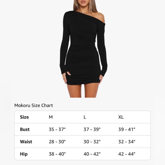 Amazon Women's One Shoulder Dress - Black - Picture 5 of 5